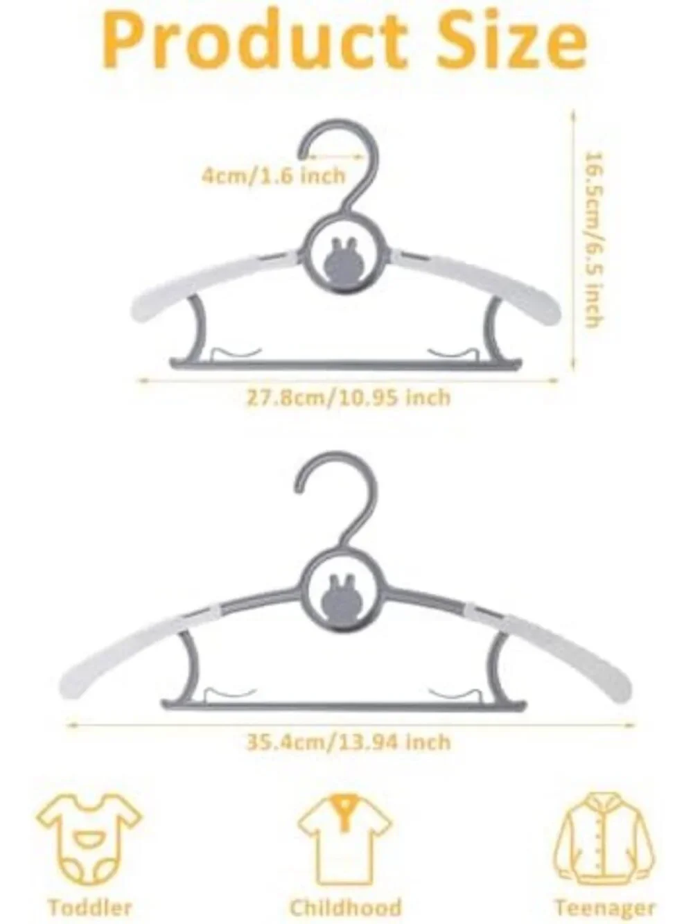 100 Pack Adjustable Baby Hangers for Kids 11